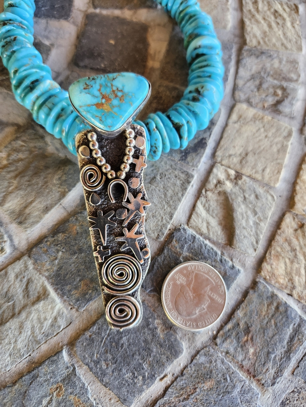 Sterling Silver Navajo Alex Sanchez Statement Necklace - Picture 15 of 17